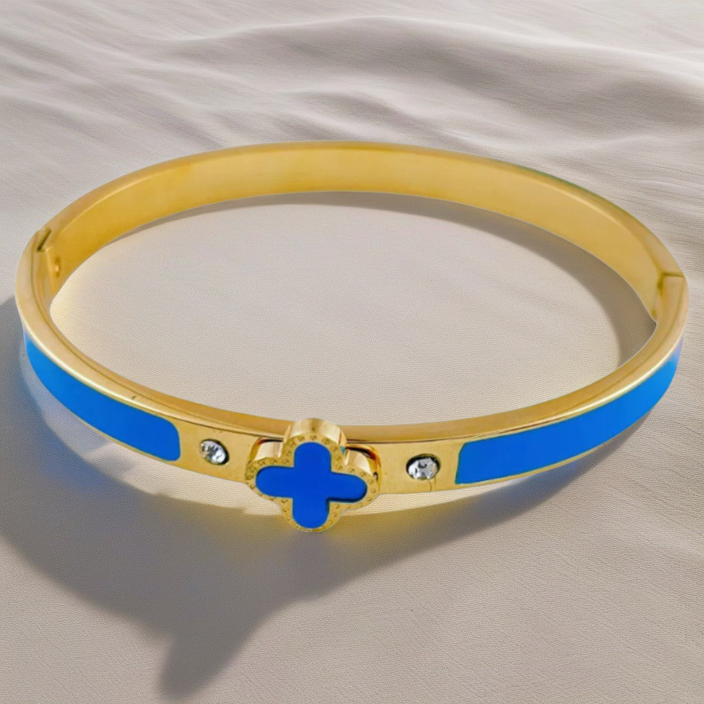 Serene Clover Bracelet | Blue